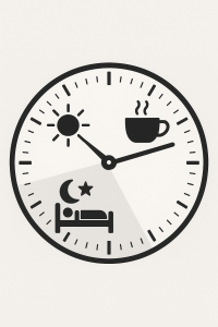 Sleep chronotype body clock showing morning and evening types