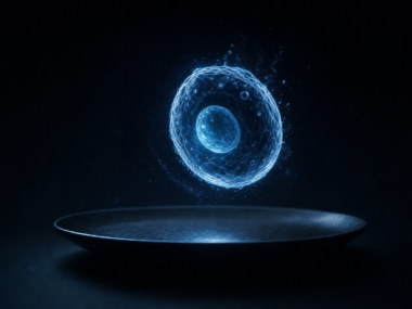 Caloric restriction longevity - dark cinematic cellular aging editorial