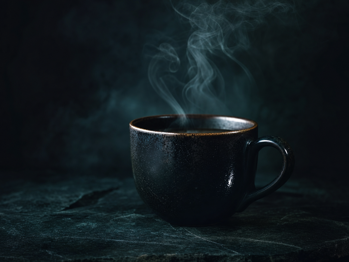 Can you drink coffee while intermittent fasting - black coffee in dark setting
