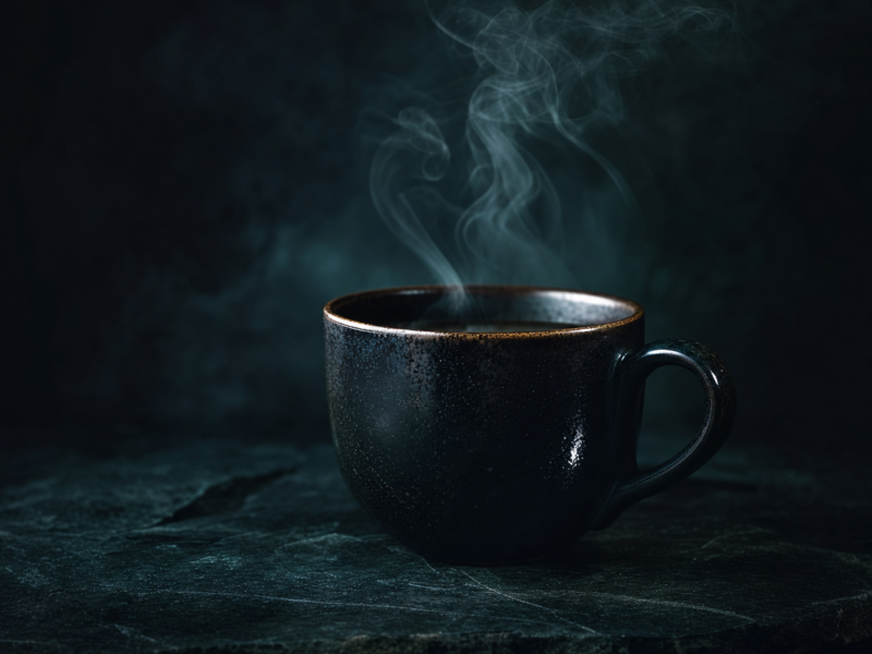 Can you drink coffee while intermittent fasting - black coffee in dark setting