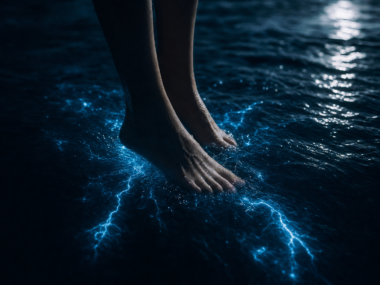 Does swimming count as grounding - dark moody ocean grounding editorial