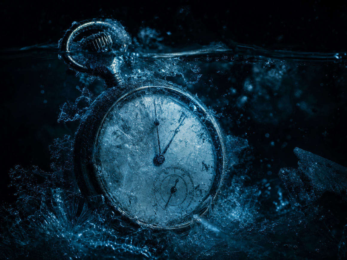 How long does cold plunge last - dark cinematic cold water timer editorial