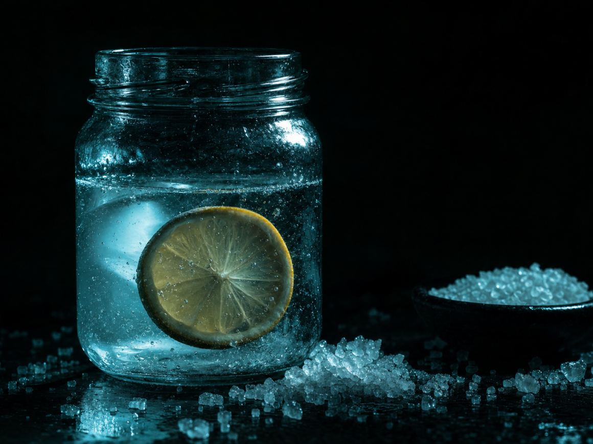 How to make electrolyte water - dark moody homemade electrolyte editorial