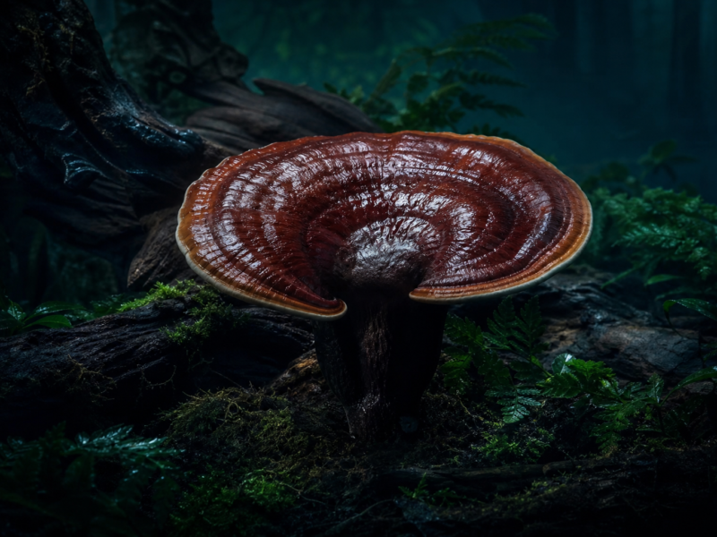 Reishi mushroom benefits - ganoderma lucidum mushroom