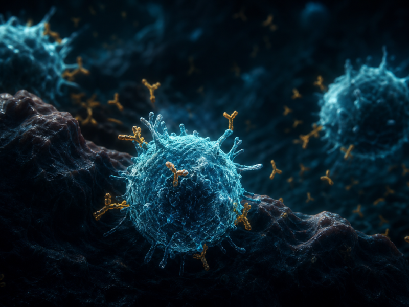 Immune aging and weakening immune system concept