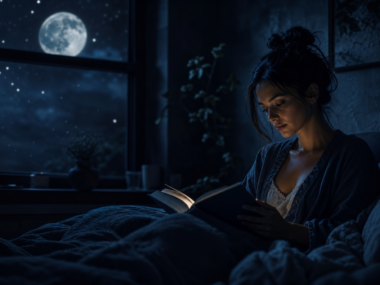 Sleep hygiene habits - bedtime routine concept