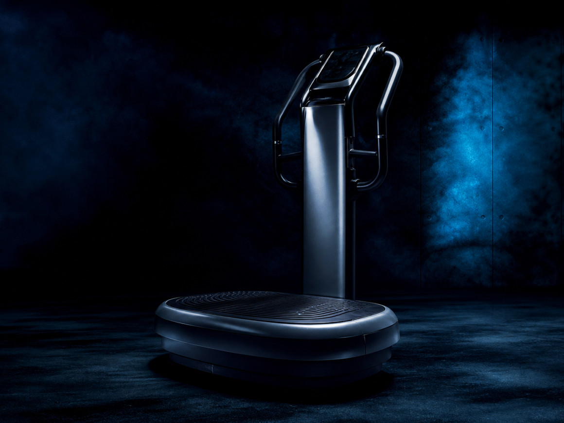 Vibration plate benefits - person standing on whole body vibration platform